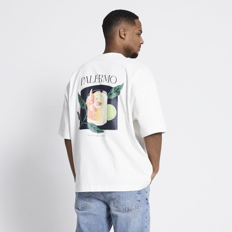 Printed tee "Abbot" Off white